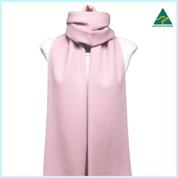 WOOL AND CASHMERE BLEND PINK SCARF WITH BOX NWT IMPORTED FROM AUSTRALIA NWT - Picture 3 of 6